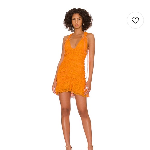 NWT- For Love & Lemon Orange Dress - Picture 1 of 5